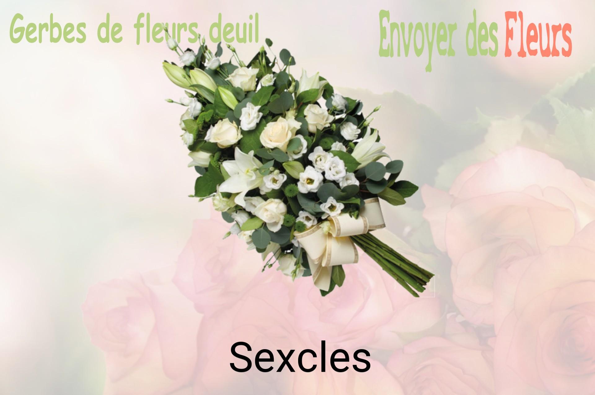 Gerbe de fleurs de deuil livrée à Sexcles